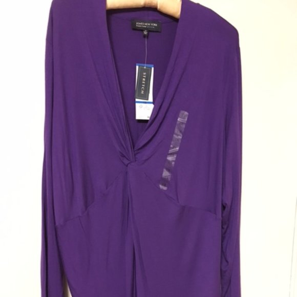 Jones New York Signature Woman Purple Top, NWT, 1X - Picture 1 of 12